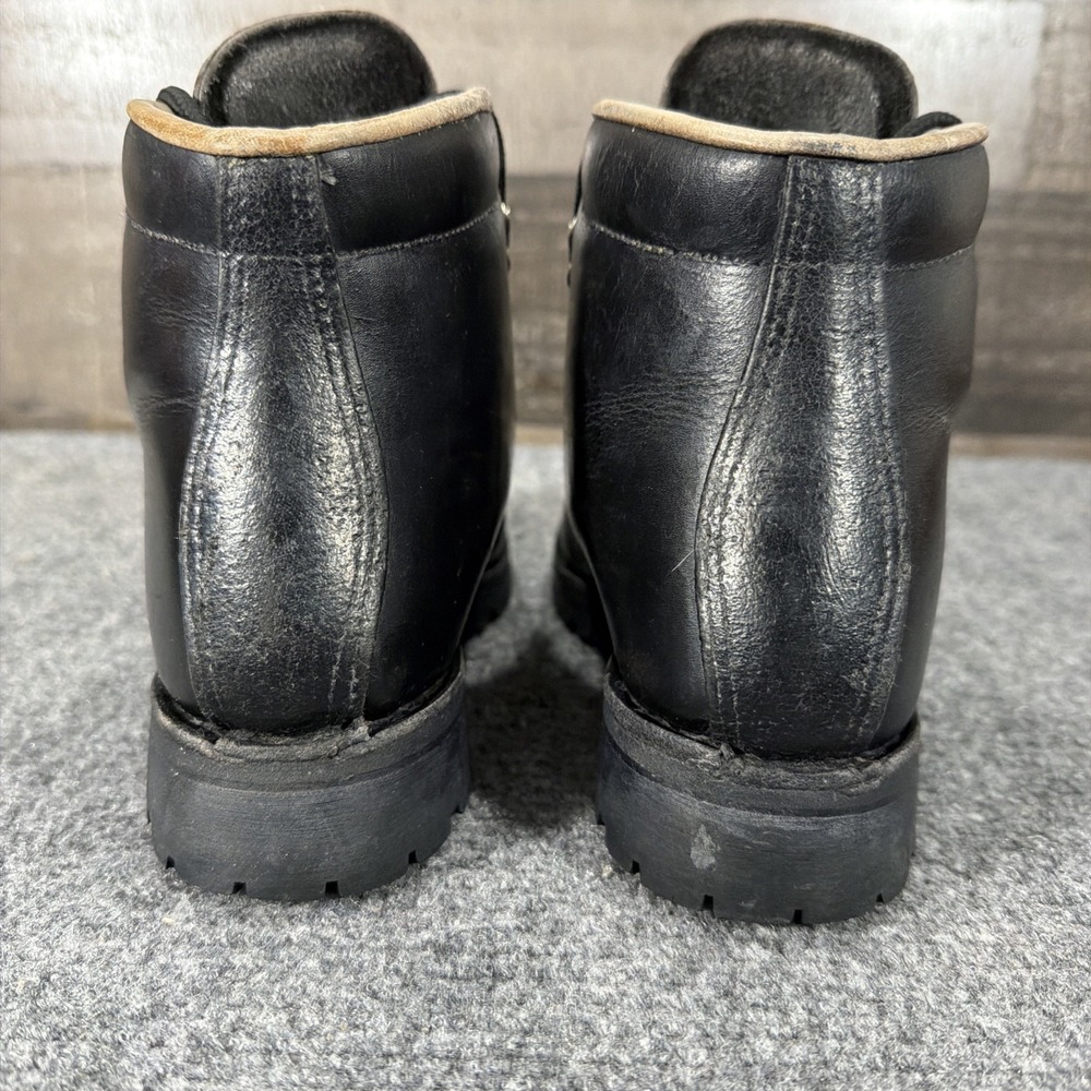 Merrell Wilderness Black Leather Hiking Boots Womens 7 M Vintage Made In Italy - Picture 7 of 15